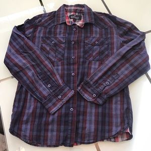 Plaid flannel button down